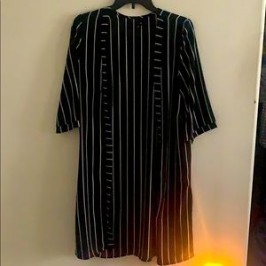 Black and White Duster Open Cardigan